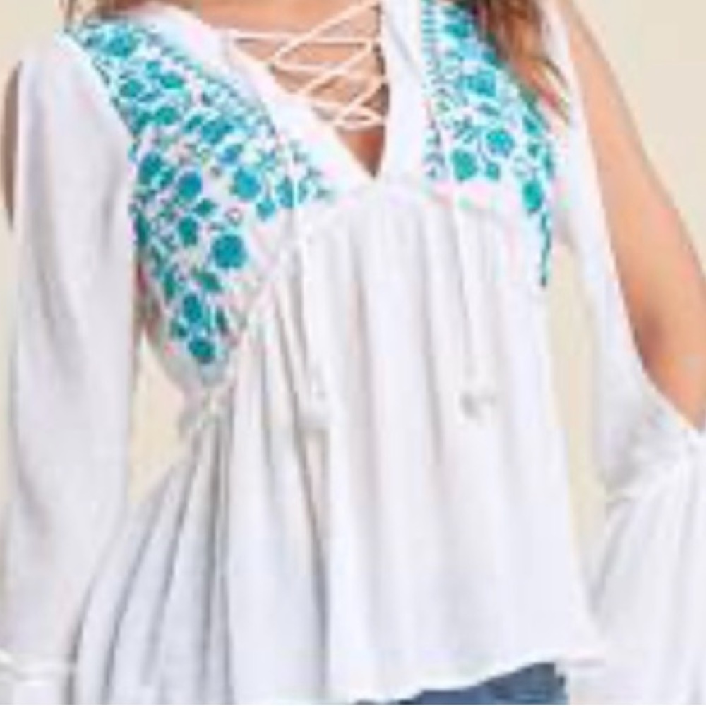 VENUS Embroidered Swiss Dot Top, Size 14, NEW - Picture 5 of 5